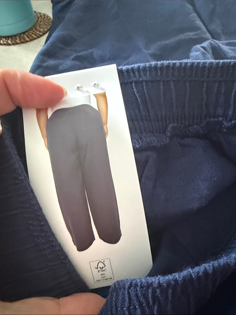 Briggs New York Navy Wide-Leg Drawstring Pants - Picture 9 of 10